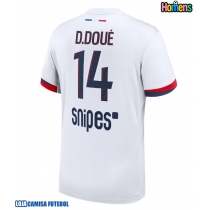 Camisa de Futebol Paris Saint-Germain Desire Doue #14 Equipamento Secundário 2025-26 Manga Curta